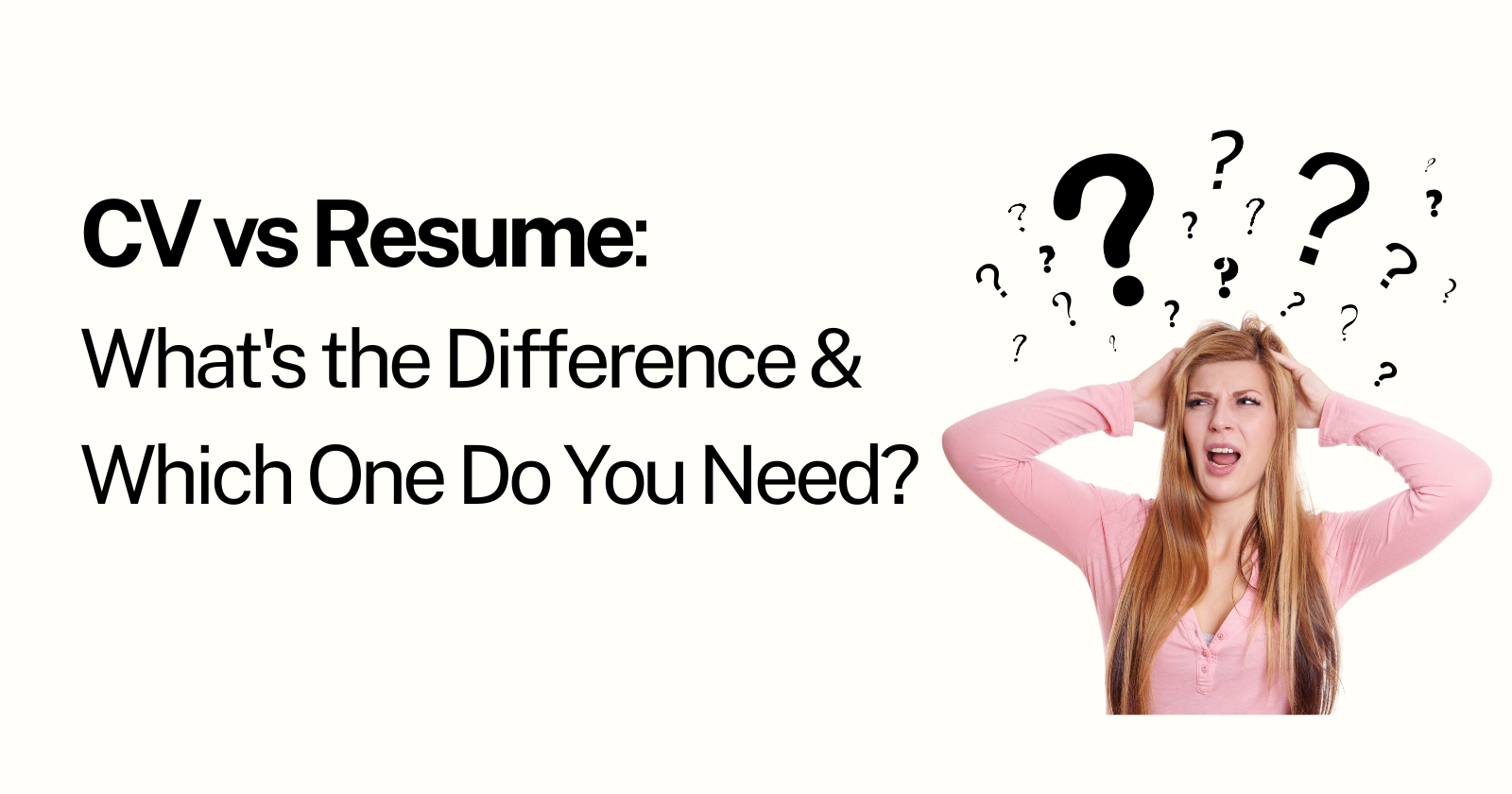 A confused job seeker wondering about the difference between a CV vs Resume